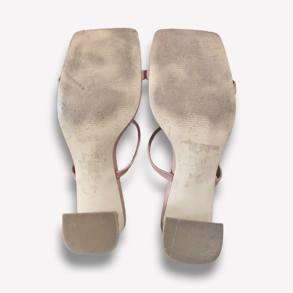 Marc Fisher Brent Heeled Slide Sandals in Tan, 5.5 - Picture 7 of 10